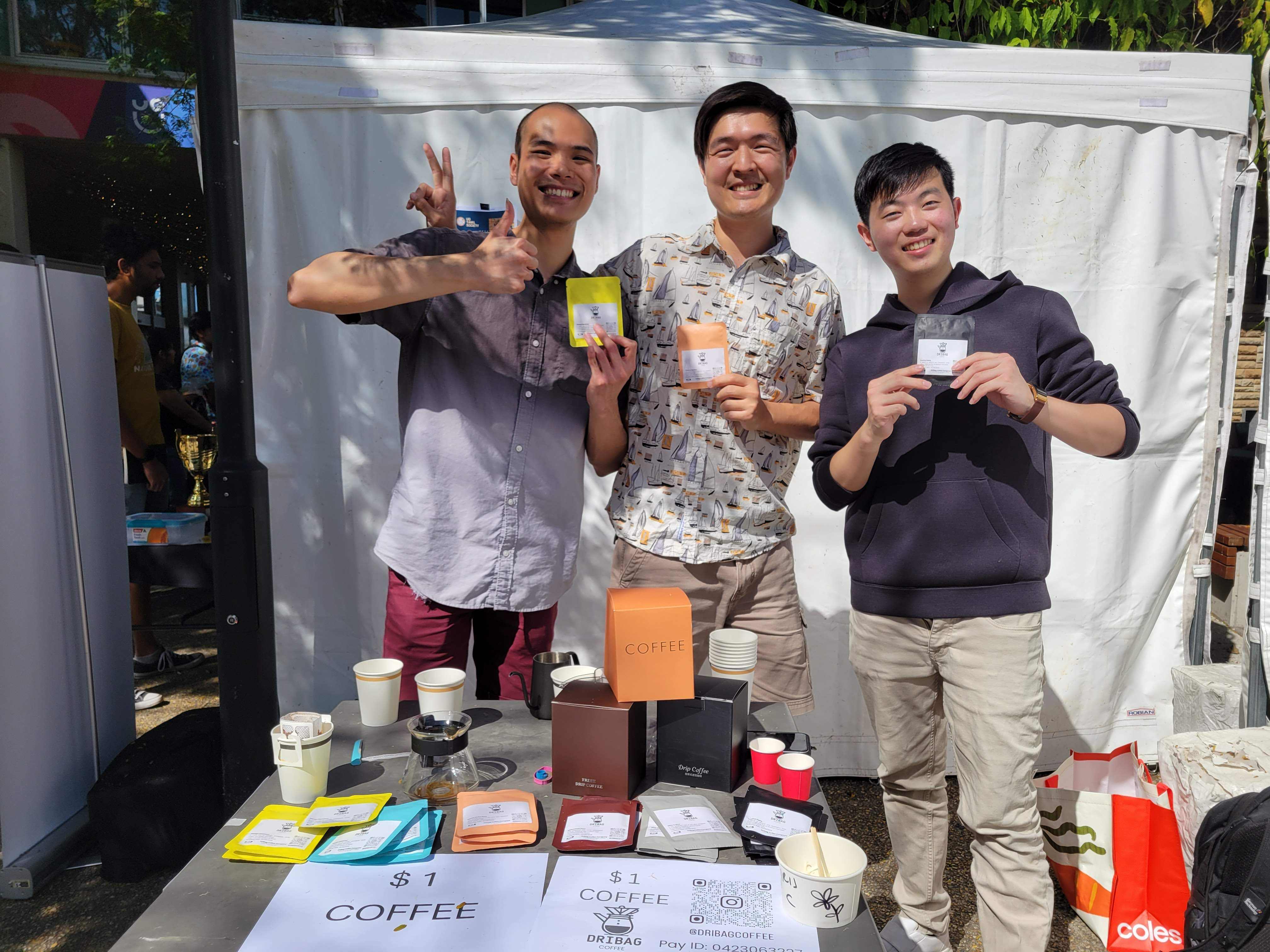 Dribag Coffee team at UQ market